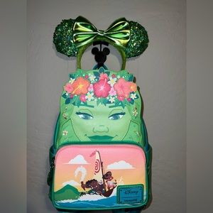 Disney Moana Te Fiti loungefly backpack with matching ears